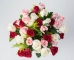 36 Rosas de Três Cores em Vaso