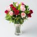 36 Rosas de Três Cores em Vaso