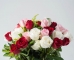 36 Rosas de Três Cores em Vaso
