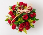 Cesta com 24 Rosas Vermelhas e Chocolate