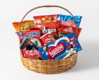 Cesta de Chocolates e Guloseimas e flor de kalandiva 