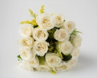 Buquê de 18 Rosas Brancas e Espumante